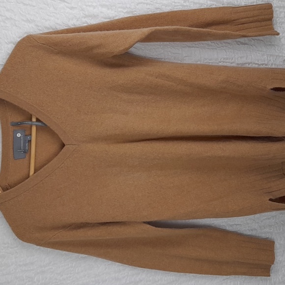 Anthropologie The Cashmere Collection Sweater Size XS Tan A68 - Picture 1 of 5